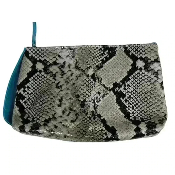 ULTA Faux Snake Skin Cosmetic Bag Zip Closure Side Handle NWOT - Picture 2 of 7